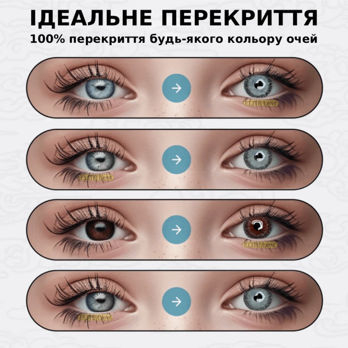 Сірі Контактні Лінзи - Грей2