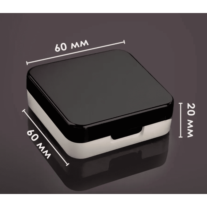 Дорожній набір для лінз Квадрат - Чорний