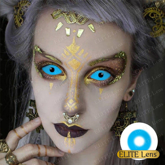 Голубые Склеры 22мм XL Блу - контактные линзы ELITE Lens