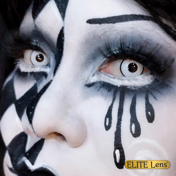 Білі контактні лінзи з діоптріями - Менсон