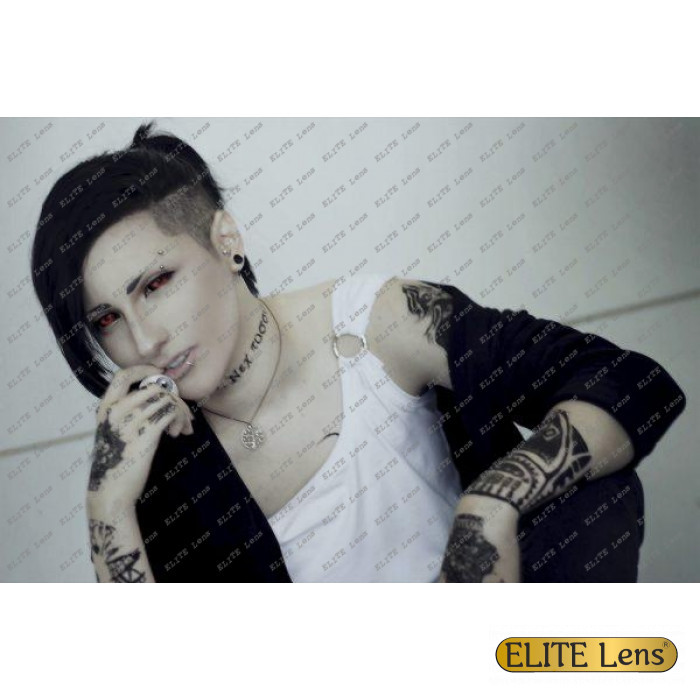 Червоні Склери Хорор Ред - контактные линзы ELITE Lens
