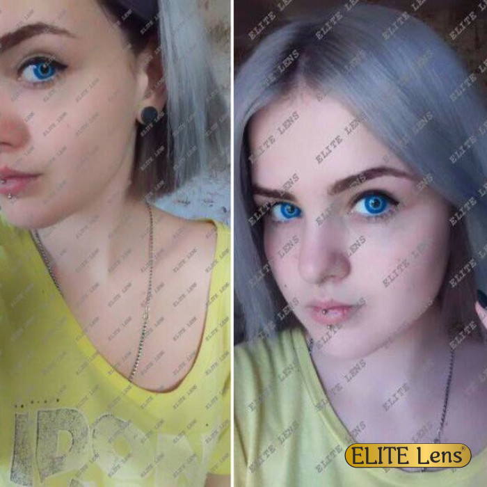 Стоимость синих натуральных линз - Блу Аква