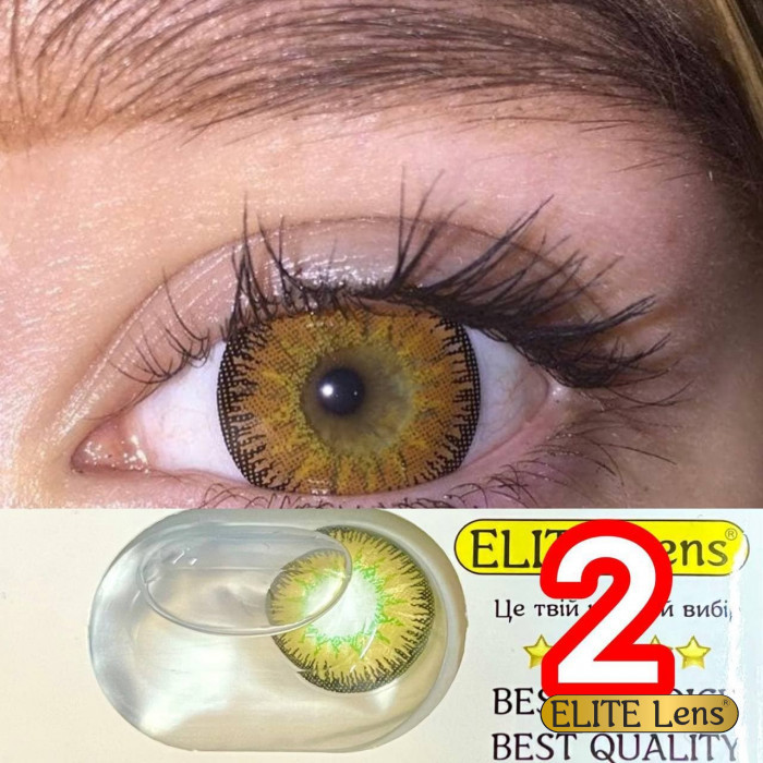 Світло карі лінзи зі збільшенням - контактные линзы ELITE Lens