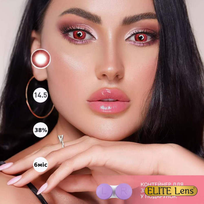 Ред2 - Червоні Крейзі Лінзи - контактные линзы ELITE Lens