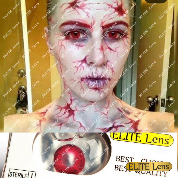 Ред2 - Червоні Крейзі Лінзи - контактные линзы ELITE Lens